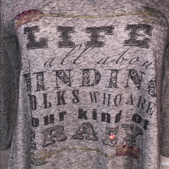 Gray Burnout- 3/4 Sleeve Shirt - Picture 3 of 4